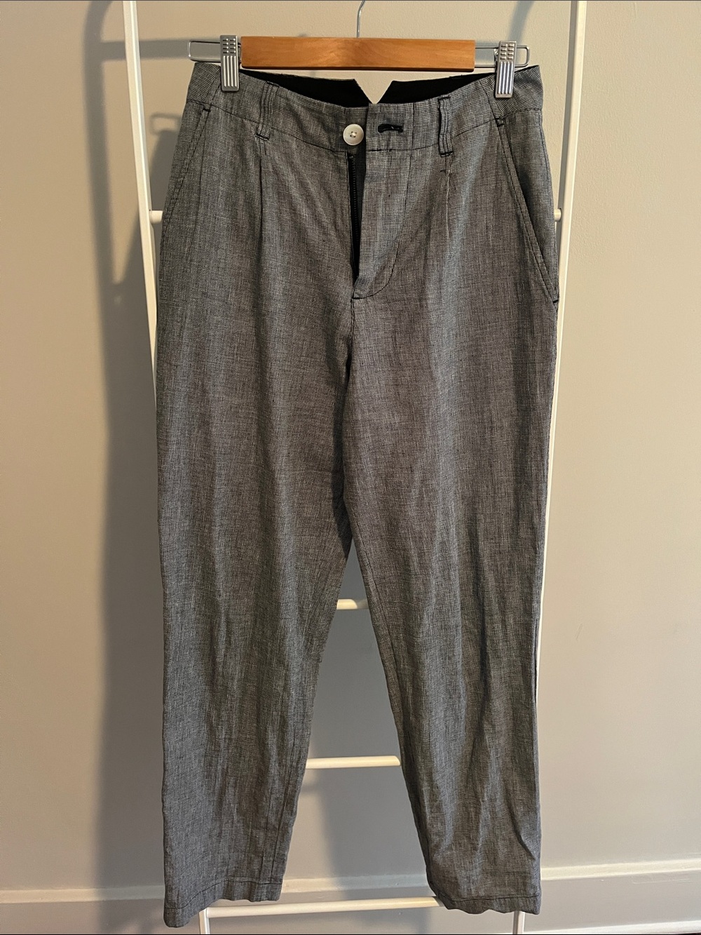 Alex Mill Black & White Micro-Check Pant